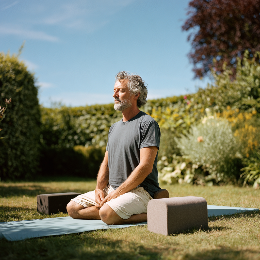 Ранкова йога на фоні сходу сонця